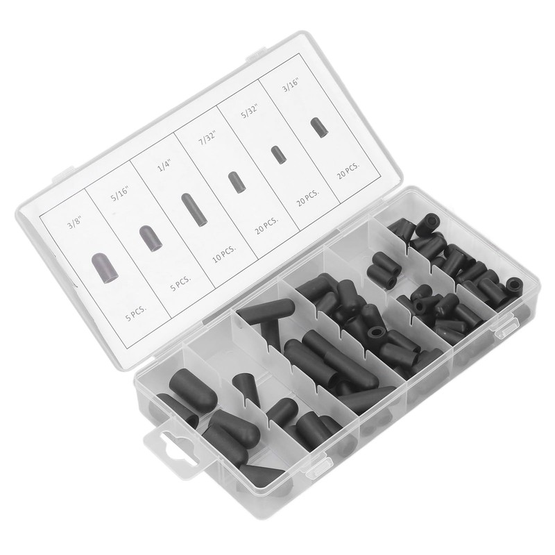 80Pcs Vacuum Cap Assortment Kit - Vacuum Hat Plug Assortment