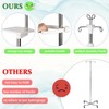 Ozzptuu Medical IV Pole with Wheels - Stainless Steel Adjustable