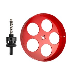 5 inch (127mm) Hole Saw with Hex Shank Arbor,HSS Bi-Metal Hole Saw,Hole Cutter with Drill Bit for Wood,Board,Plywood,Plastic and Sheet Metal (5 inch (127mm)