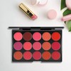 Folpus Cosmetic Lip Palette with 15 Shades, Gift Set for