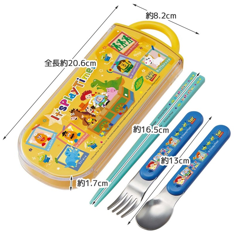 Skater TACC2AG-A Toy Story Trio Set, Chopsticks & Spoon Fork,