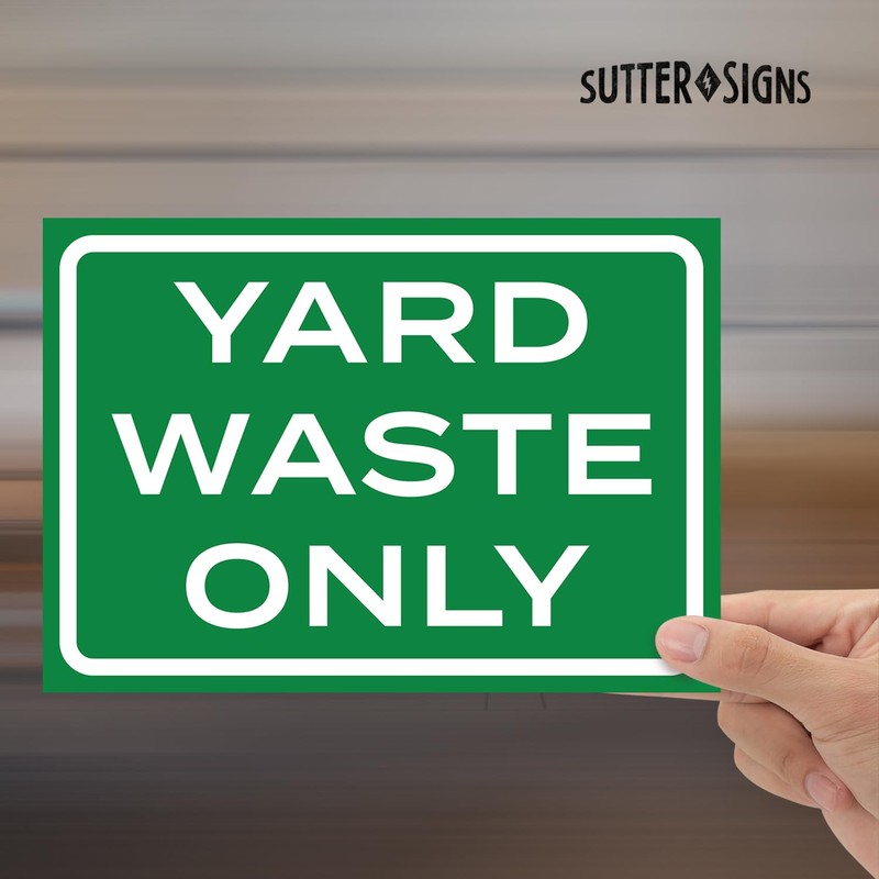 4pk Yard Waste Stickers 10" x 7" | Weatherproof Vinyl