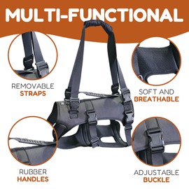 Doggie Stylz Dog Lift Harness for Large Dogs Full Body Support Sling Dog Carrier has Adjustable Handles Recovery Vest for Senior Dogs, Arthritis Joint Injuries, Mobility Aid Back Leg Support (Large)