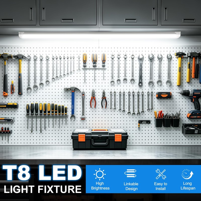SHOPLED LED Shop Lights 2FT, 22W 3300LM 5000K Daylight, V-Shaped