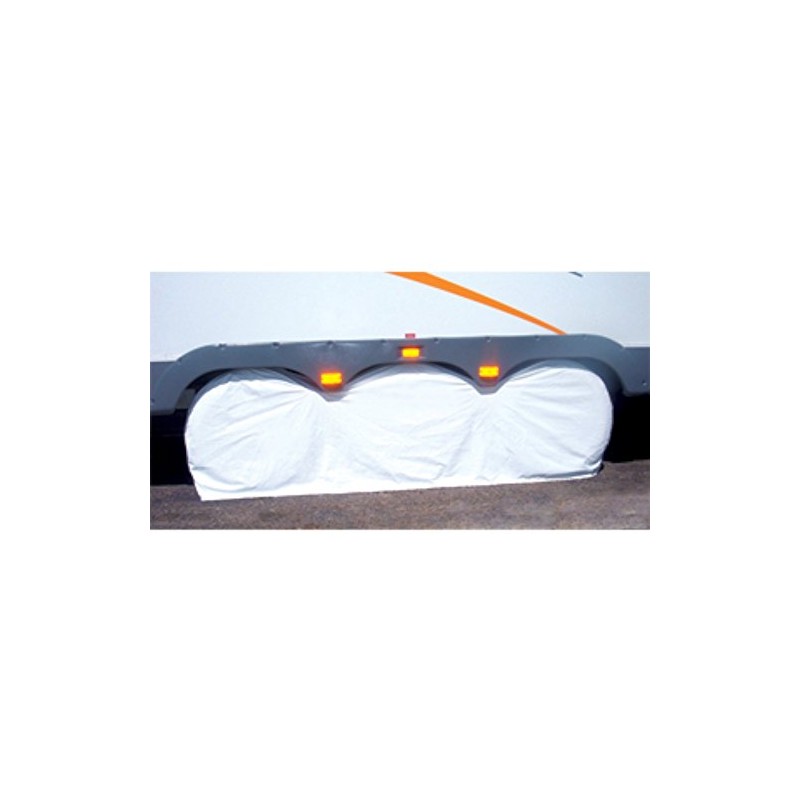 ADCO 3983 White Small Triple Axle Tyre Gard Wheel Cover