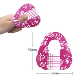 LAIION 200PCS Acrylic Nail Forms Purple Color Horseshoe-Shape Nail Extension Tips Long UV Gel Nail Extension