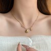 TseenYi Shell Starfish Pendant Necklace Shell Star Necklace Gold Paperclip