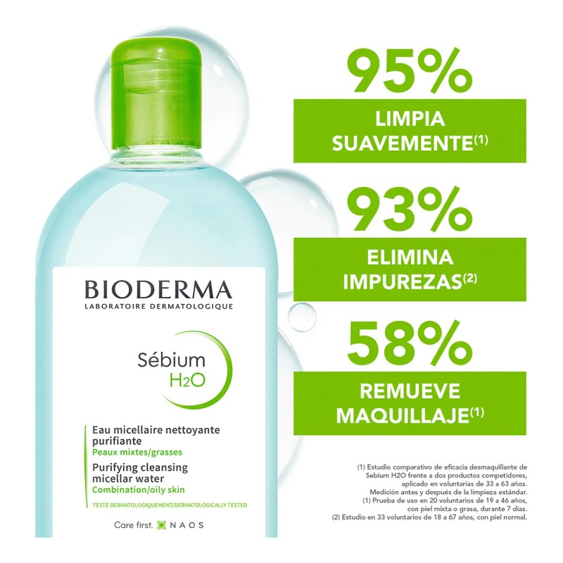 Bioderma Agua Micelar Sébium H2o para Pieles Grasas 500 ml