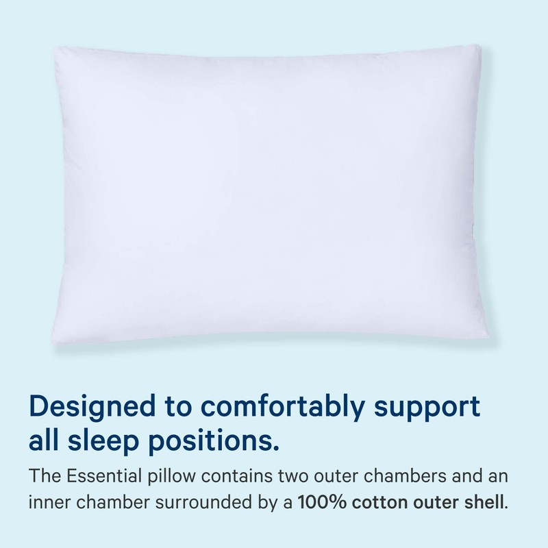 Casper Sleep Essential Pillow for Sleeping, King, White