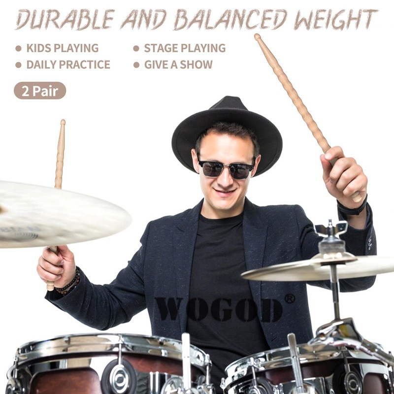 Drum Sticks 5A Drumsticks (Burlywood-2Pack)