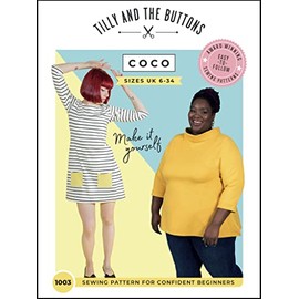 Tilly and the Buttons Coco top and Dress Sewing Pattern,Multi,UK 6-34 / US 2-30 / EUR 34-62 / AUS 6-34