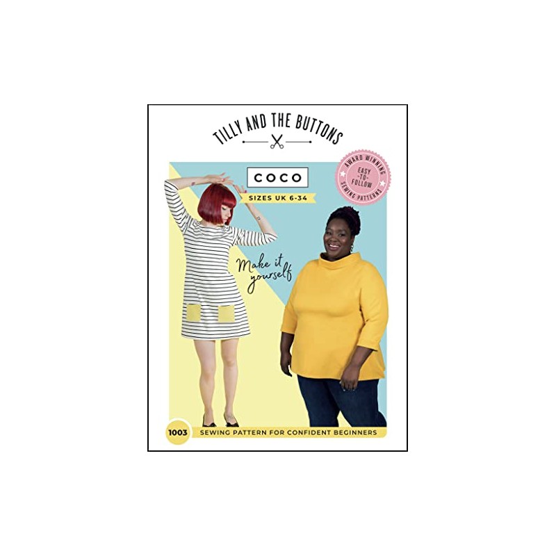 Tilly and the Buttons Coco top and Dress Sewing Pattern,Multi,UK