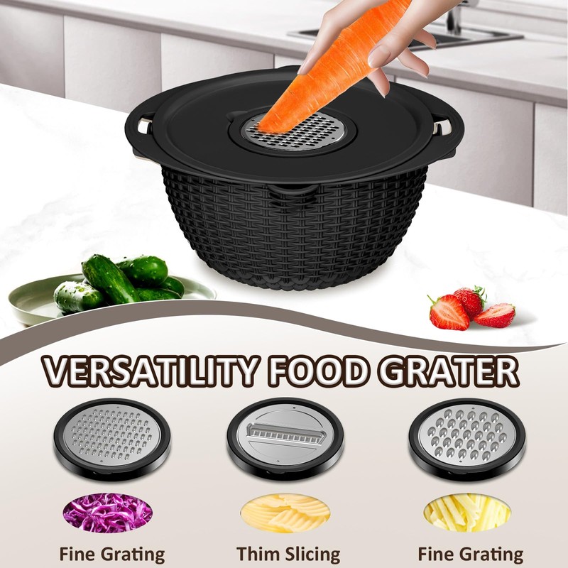Colanders, 4-1 Colander with Mixing Bowls Set, Strainers for Kitchen,