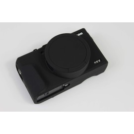 G5 X Mark II Case, BolinUS Fullbody Ultra-Thin Lightweight Rubber Soft Silicone Housing Case Bag Cover for Canon PowerShot G5 X Mark II (Black)