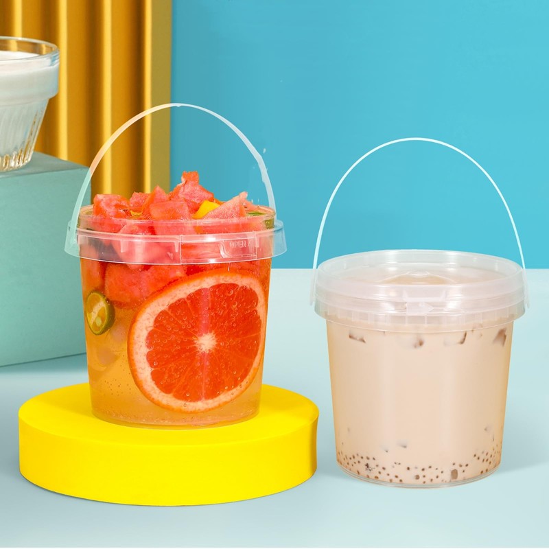 ToppYuanZea 24 Pack Ice Cream Bucket with Lids and Handles,