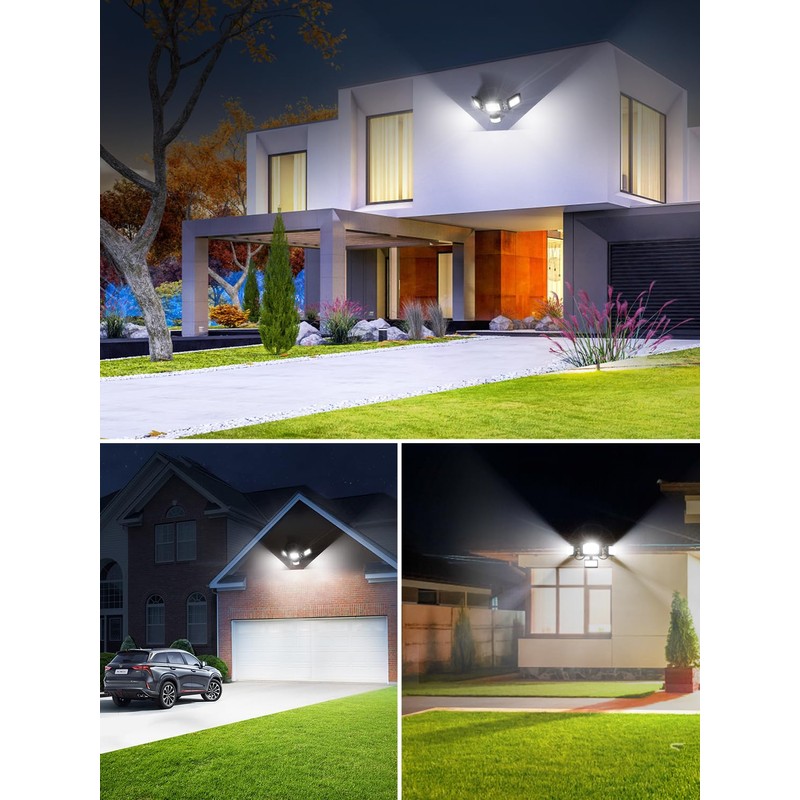 100W Security Lights Outdoor Motion Sensor,10000LM PIR Floodlight with Remote