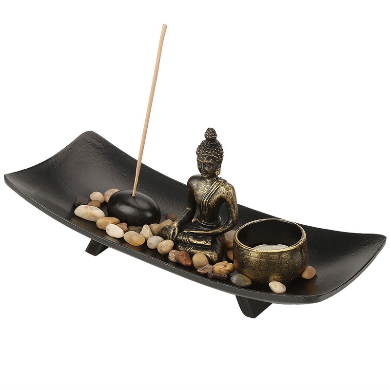 1 set Zen Buddhism Candlestick Incense Holder Furnishing Articles for