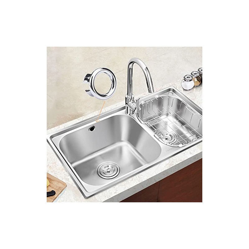 4 Pack Bathroom Basin Sink Round Hole Trim Chrome Overflow