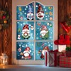 BORAMDO Christmas Window Clings 11 Sheets, Christmas Gnome Snowflake Window