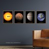 Artery8 Pack of 4 NASA Our Solar System The Sun