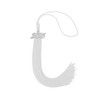 UIALECG Graduation Single Color Tassel with Date Drop 2025(White Tassel,Silver