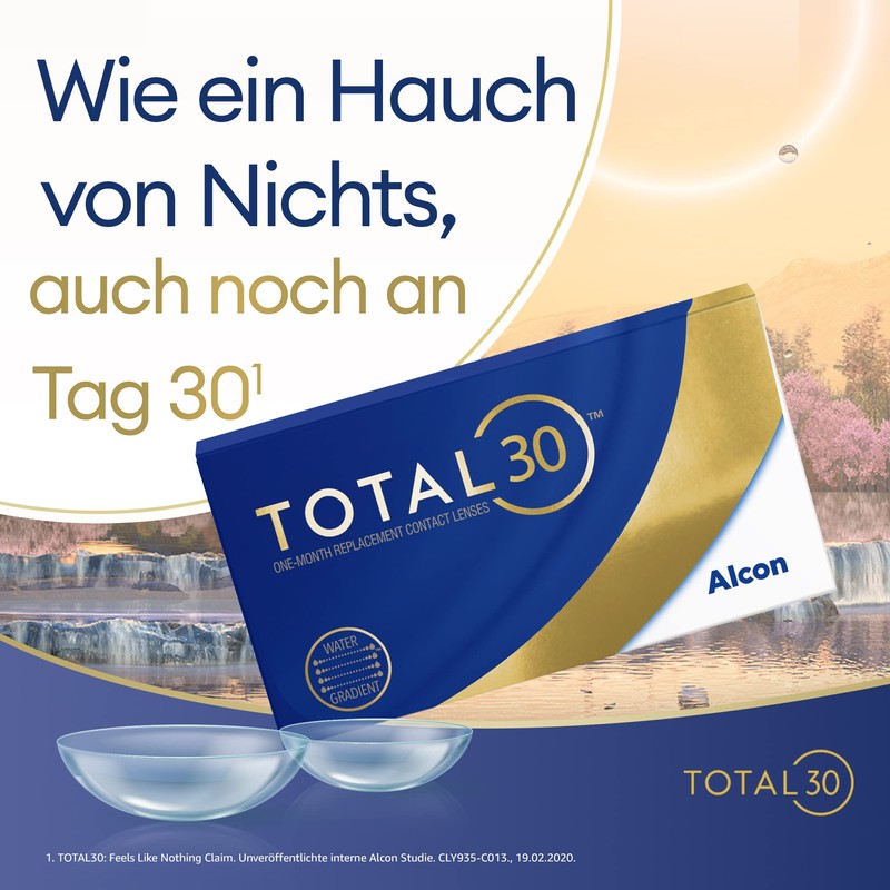 TOTAL30 Monthly Lenses, Soft, Pack of 6, BC 8.4 mm,