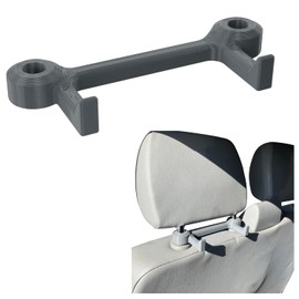 Headrest Hook for T5 T6 Van Rear Seat Double or Triple Hook Heavy Duty (Grey, Double Hook)
