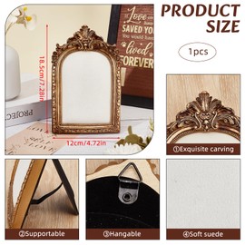 NICENEEDED Vintage Jewelry Tray, Frame Organizer Baroque Style Jewelry Display Stand with Velvet Backing, Necklace Organizer Earring Holder for Women Wedding Photo Props