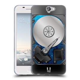 Head Case Blue Hard Disk Drives Soft Gel Case for HTC Mobiles 1, blue