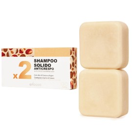 Organic Solid Shampoo for Curly and Frizzy Hair, Sulphates & Silicones, Anti-Frizz and Nourishing with Argan and Coconut Oil, Chestnut and Cocoa, 100% Handmade, Natural, Vegan, Made in Italy