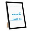 PHOTOLINI Picture Frame, 20 x 30 cm, Black MDF Wood