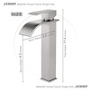 Vessel Sink Bathroom Faucet, JXMMP Brushed Nickel Single Hole Waterfall