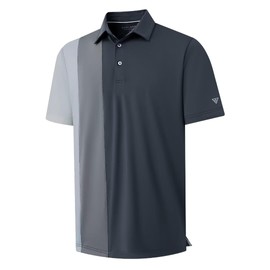 M MAELREG Mens Polo Shirts Short Sleeve Dry Fit Casual Collared Moisture Wicking Collared Golf Polo Shirts for Men Dark Grey