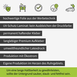 easydruck24de 1 Sticker Bitte Abstand halten I kfz_112 I 16 x 4.5 cm Large I Car Sticker Caravan Moped Scooter with Saying Funny Weatherproof