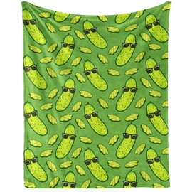Homieblanket Pickle Blanket for Women Men, Cute Pickle Themed Design Printed Throw Blankets for Teens Adults Lap, Chair Sofa, Warm Soft Cozy Blanket, 50"x 60"