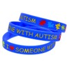 Set of 3 'I Love Someone with Autism' Wristbands Bracelets