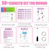 COARVXA Pilates Ring Workouts for Women-58 Exercise Cards with Pilates