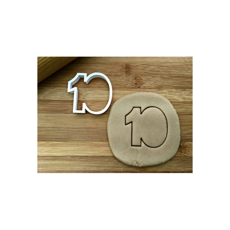 Sweet Prints Inc Number 10 (outline) Cookie Cutter - Dishwasher