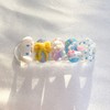 [Premium handmade embossed nails] Angel dog nails - Almond Egg