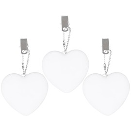 Demiawaking 3 x LED Handbag Light, with Sensor Automatic On & Off, Pocket Light, Torch, Night Light, LED Pendant Key Ring, Gifts for Women, Mother, Friends (Heart, 3 Pieces)