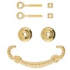 Ornate Heavy Solid Brass Drawer Bail Pull | Centers: 3"