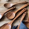 Natural Teak Wood Cooking Utensils, Wooden Spatula Set with Paddle,