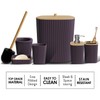 Clara Clark Bathroom Set - Purple Bathroom Accessories Set, 6PC