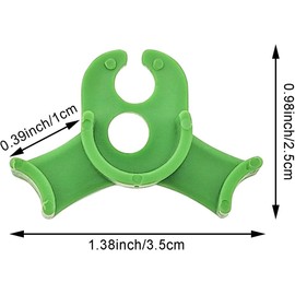 Plant Benders, Pack of 50 Plant Clips, Plant Trainer for Low Load, 90 Degree Plant Bender, Plant Support Clips, for Bending Plant Stems and Changing the Growth Direction (50, Green)
