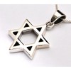 Star of David Pendant with Chain 925 Sterling Silver, Sterling