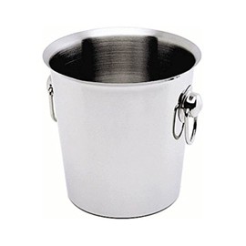 Genware NEV-26203 Wine Bucket With Ring Handles, Stainless Steel