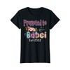 Womens Promoted to Babci Est 2022 Floral First Time Grandma