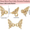 SUNNYCLUE 1 Box 10Pcs Real 18K Gold Plated Spacer Beads