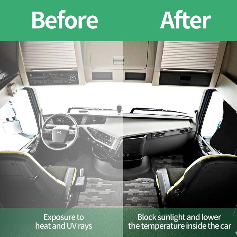 PSLER Thick Side Window Sunshade for Semi-Truck Fit for Freightliner
