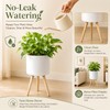 2-Pack Ceramic-Look Metal Planters for Indoor Plants